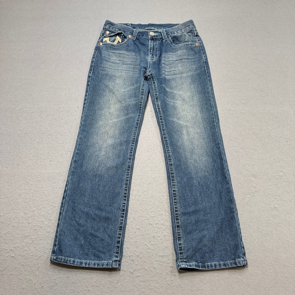 True Religion Billy Jeans Men's 34 Blue Medium Wash Straight Leg Relaxed Fit USA